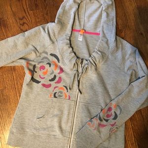 Lucy flowered hoodie, size Large